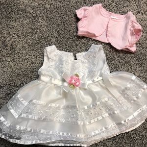 Babies dress with cardigan (0-3)